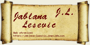 Jablana Lešević vizit kartica